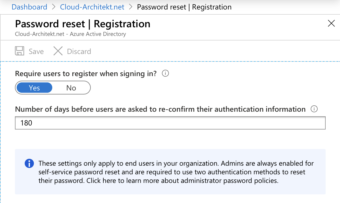 Cloud Architekt Azure AD SSPR Deployment Considerations And